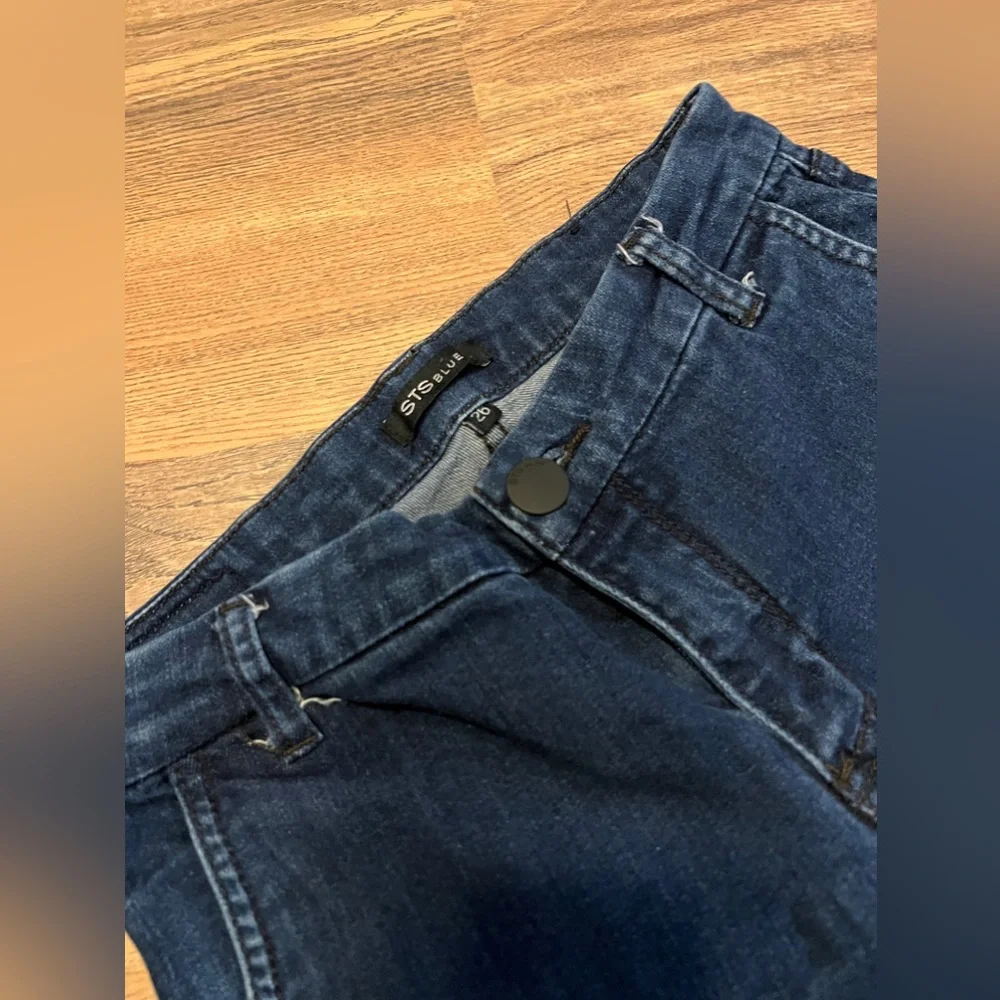 STS Blue flare bell bottom jeans sz 26 - Picture 2 of 5